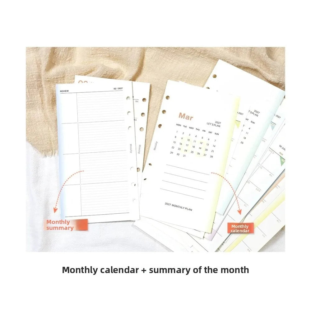 2027 Split Monthly Calendar - 24 Sheets