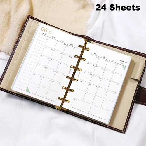 2027 Split Monthly Calendar - 24 Sheets